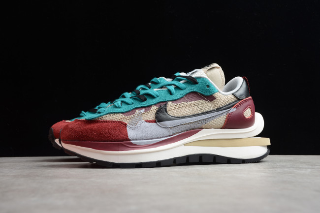 Sacai X Nike Ldwaffle Sacal Wine Red Green White CV1363-101