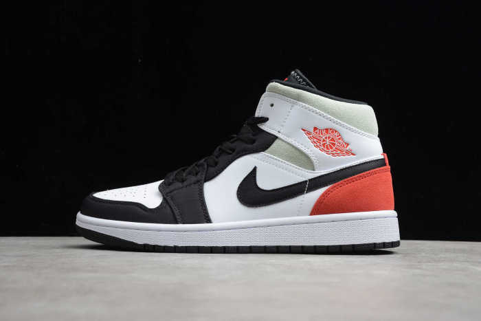 Air Jordan 1 Mid SE Black Gym Red White Light Smoke Grey 852542-100