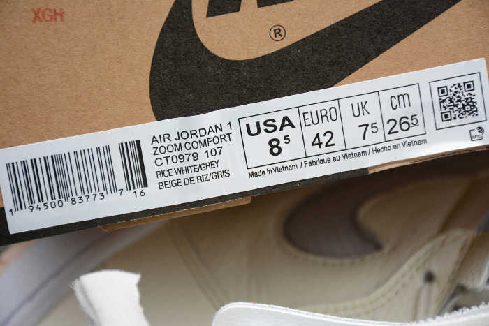 Air Jordan 1 Zoom Comfort Sail Pearl White CT0979-107