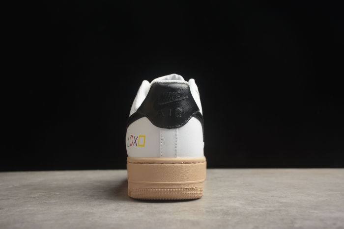 Air Force 1 07 low-top white black brown dark gray AF2288 002
