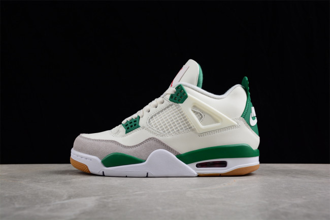 DR5415-103 Air Jordan 4 Retro SB Low Pine Green White Sail Neutral Grey