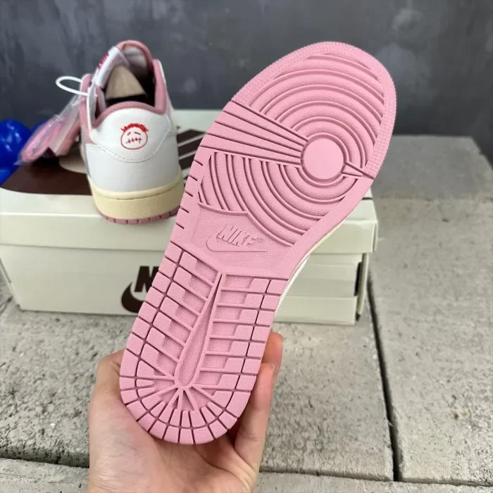 Travis Scott x Air Jordan 1 Low Pink White