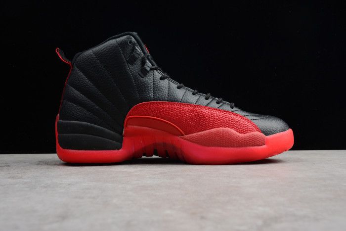 Air Jordan 12 Retro Flu Game Black Red 2016 (130690-002)