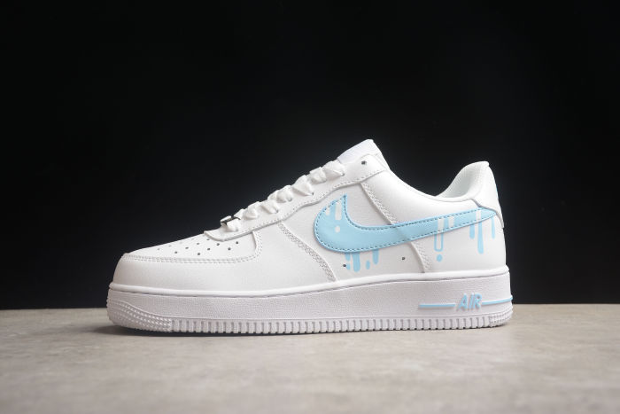 Air Force 1 Low Blue Dripping Custom CW2288-005