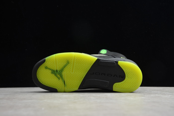 Air Jordan 5 Retro OG “Quai 54” Black Fluorescent Green 255054-511