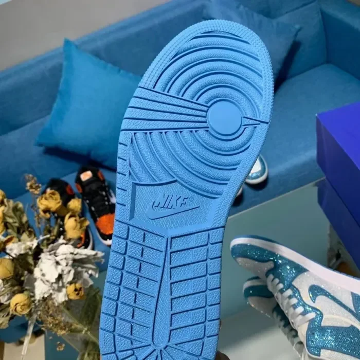 Air Jordan 1 Diamond DIY Blue White