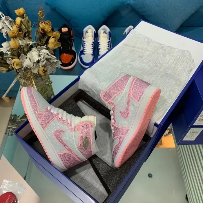Air Jordan 1 Diamond DIY Pink