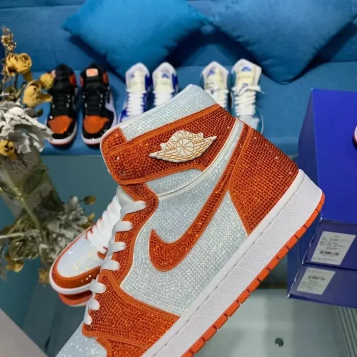 Air Jordan 1 Diamond DIY Orange