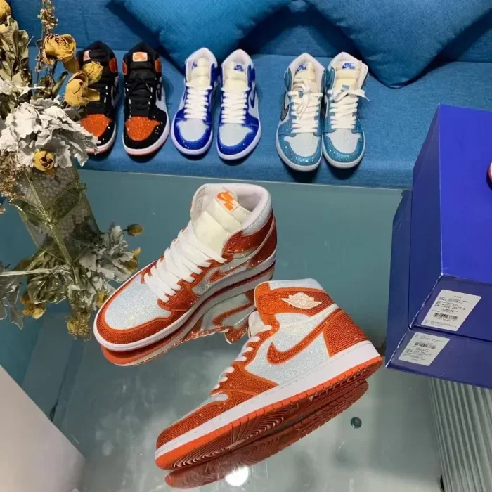Air Jordan 1 Diamond DIY Orange