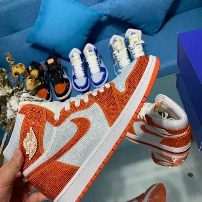Air Jordan 1 Diamond DIY Orange