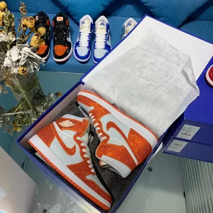 Air Jordan 1 Diamond DIY Orange