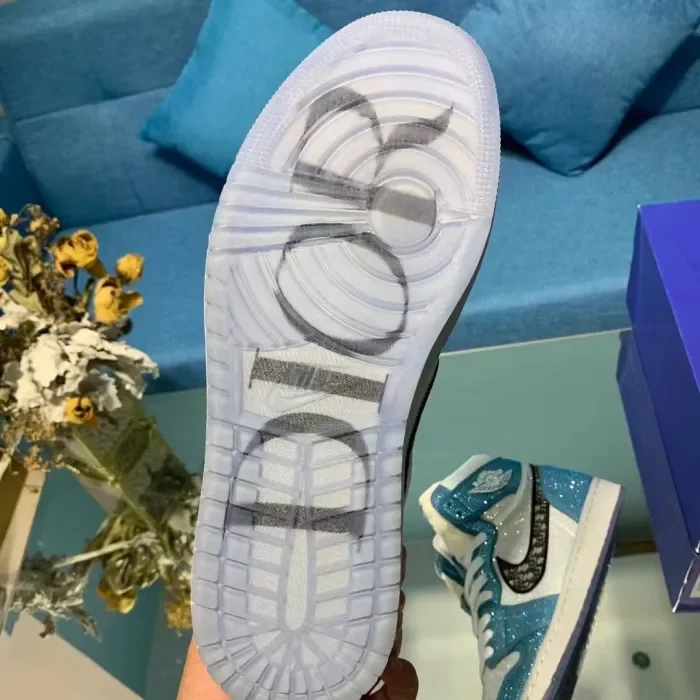 Air Jordan 1 Diamond DIY Blue White