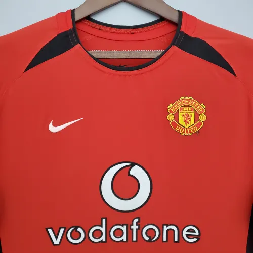 Manchester United Home Long Sleeve Retro Jersey 2002/04