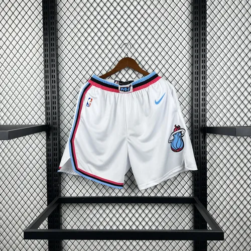 USA  Miami Heat City Edition Basketball  Shorts White 24/25
