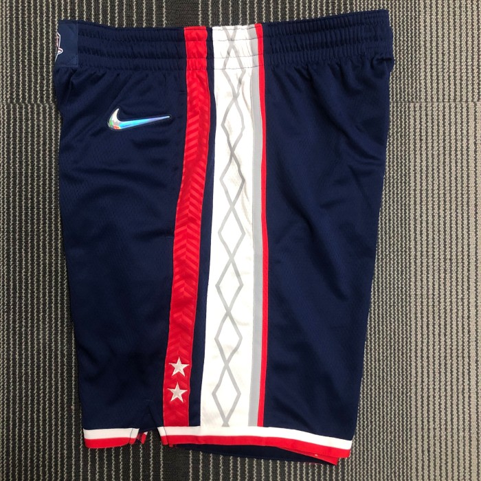 Brooklyn Nets Swingman Shorts Blue City Edition  75 th