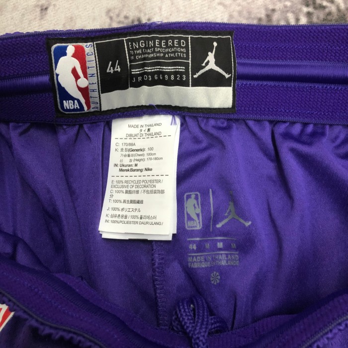 Los Angeles Lakers purple basketball shorts 2023