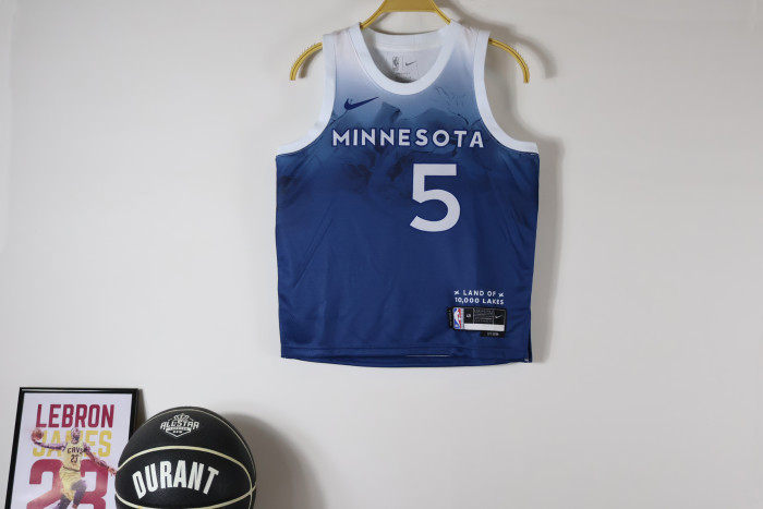 Minnesota Timberwolves Kids Jersey City Edition  23/24 NO.5 EDWARDS