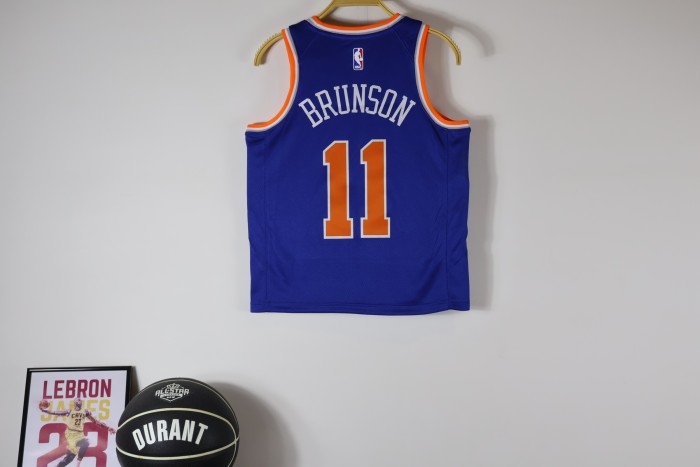New York Knicks Kids Jersey Blue City Edition 24/25 NO.11 BRUNSON