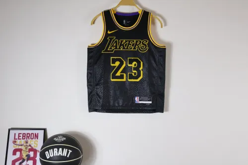 Los Angeles Lakers Kids Jersey City Edition Black NO.23 JAMES
