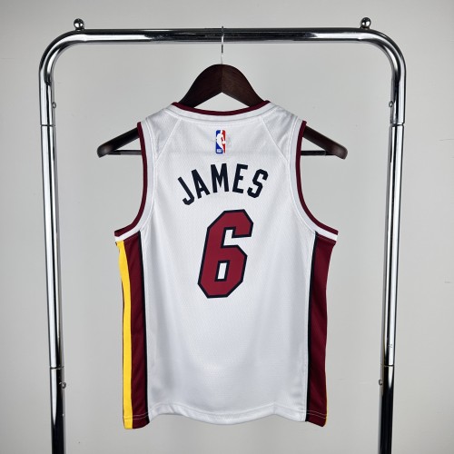 Miami Heat Kids Jersey White  22/23 No. 6 James