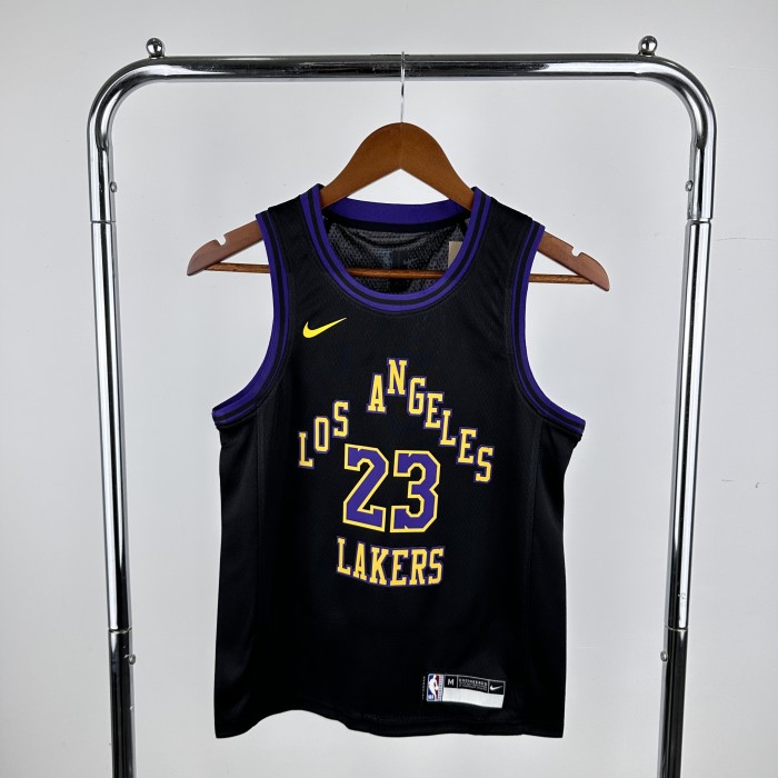 Los Angeles Lakers Kids Jersey City Edition 2023 No.23 JAMES