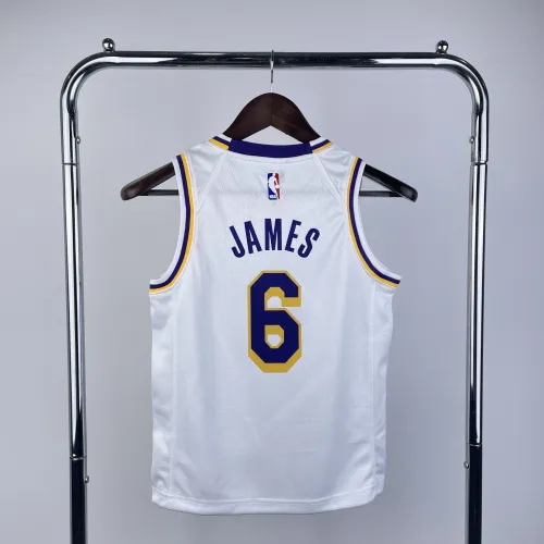 Los Angeles Lakers Kids Jersey White Icon Edition 22/23 NO.6
