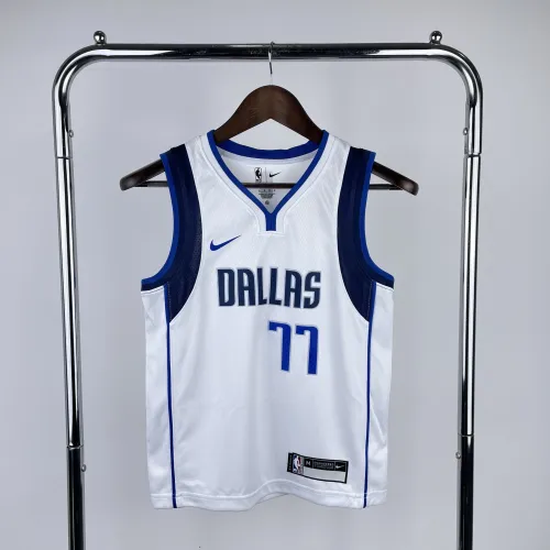 Dallas Mavericks Kids Jersey White City Edition No.77 22/23 NO.77 Dončić