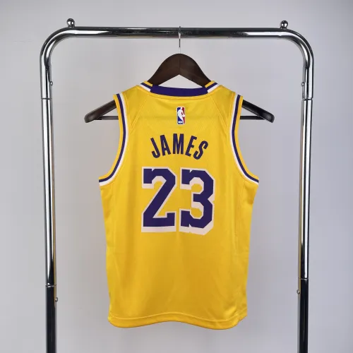 Los Angeles Lakers Kids Jersey Yellow Icon Edition 22/23 NO.23 JAMES
