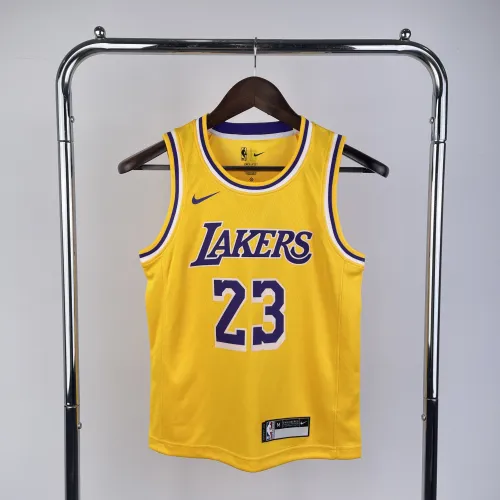 Los Angeles Lakers Kids Jersey Yellow Icon Edition 22/23 NO.23 JAMES