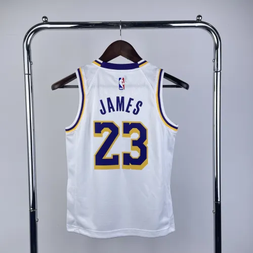 Los Angeles Lakers Kids Jersey White Icon Edition 22/23 NO.23 JAMES