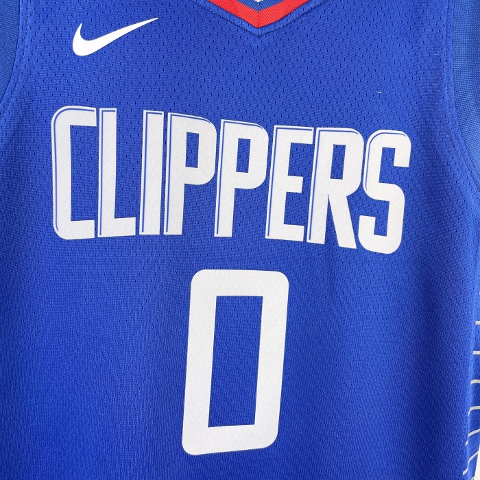 LA Clippers  Kids Basketball Jersey Blue Icon Edition No.0 WESTBROOK