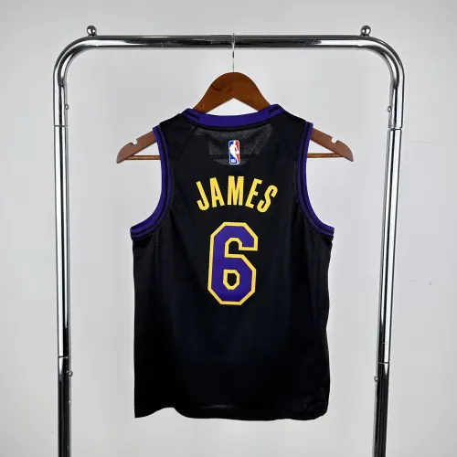 Los Angeles Lakers Kids Jersey City Edition 2023 No. 6 JAMES