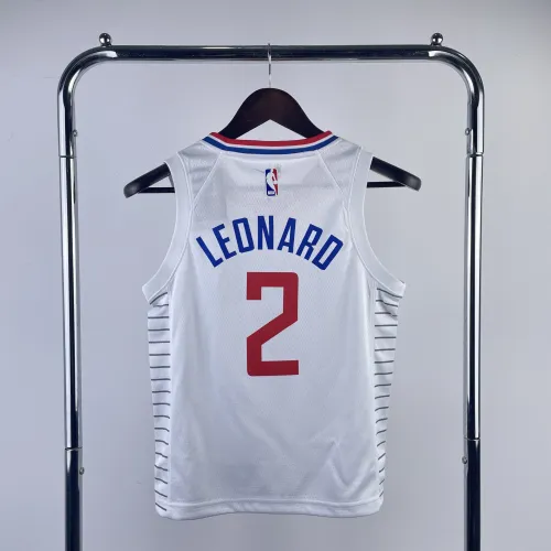 LA Clippers  Kids Basketball Jersey White Icon Edition No.2 LEONARO