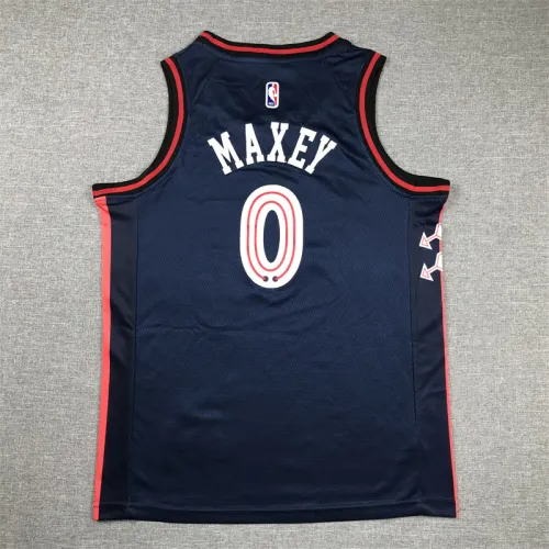 Philadelphia 76ers KIds Jersey Blue City Edition 23/24 NO.0 MAXEY