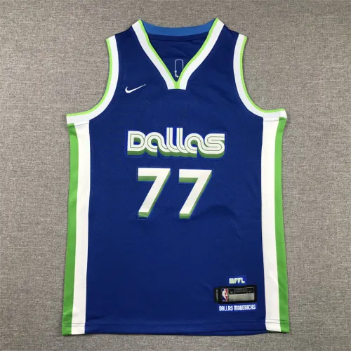 Dallas Mavericks Kid Jersey Blue City Edition 2023 NO.77 Dončić