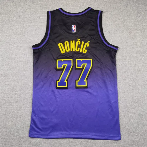 Los Angeles Lakers Kids Jersey Purple City Edition 2024 NO.77 Dončić