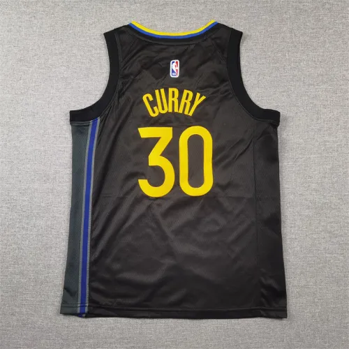 Golden State Warriors  Kids Jersey Black Statement Edition 24/25 NO.30 CURRY