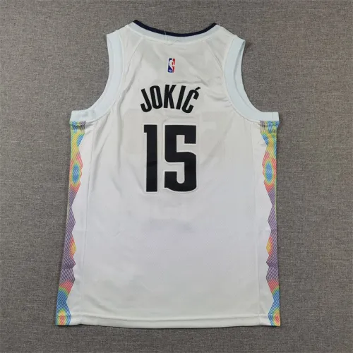 Denver Nuggets Kid Jersey White City Edition 24/25 NO.15 JOKIC