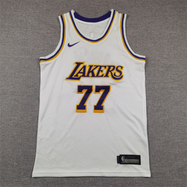 Los Angeles Lakers Kids Jersey White Icon Edition 22/23 NO.77 Dončić
