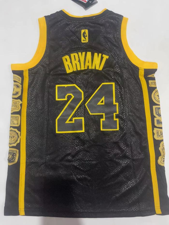 LA Lakers Jersey Kids Jersey Golden Edition 8 on the front, 24 on the back