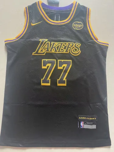 Los Angeles Lakers Kids Jersey Snake pattern black lcon No.77 Dončić