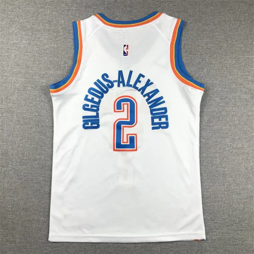 Oklahoma City Kids Jersey White Association Edition 22/23 NO.2 GILGEOUS-ALEXANDER