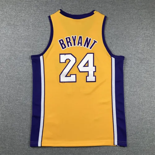 Los Angeles Lakers Kids Jersey Yellow V-neck Vintage 90s NO.24 BRYANT