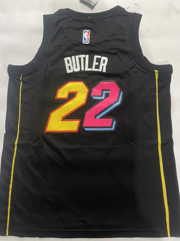Miami Heat Kids Jersey Black City Edition 2022 NO.22 BUTLER