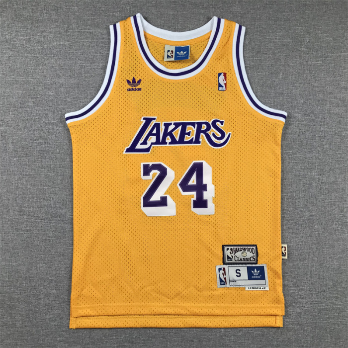 Los Angeles Lakers Kids Jersey Yellow Classics clover NO.24 BRYANT