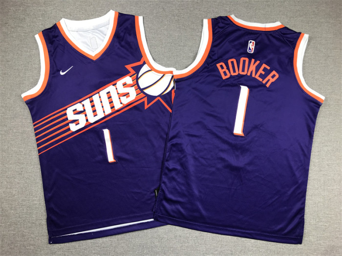 Phoenix Suns KIds Jersey Purple Association Edition  23/24 NO.1 BOOKER