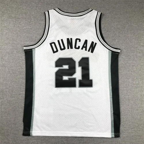 San Antonio Spurs KIds Jersey White Throwback 98/99 NO.21 DUNCAN