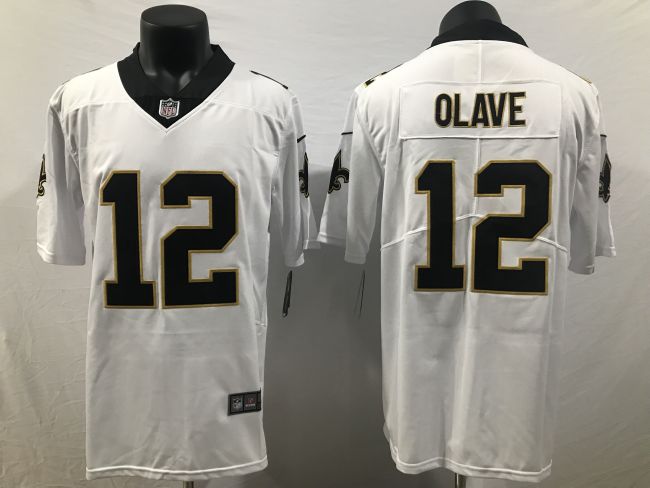 New Orleans Saints Jersey White NO.12 OLAVE