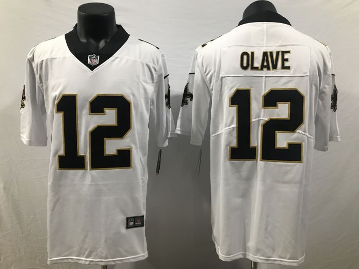 New Orleans Saints Jersey White NO.12 OLAVE