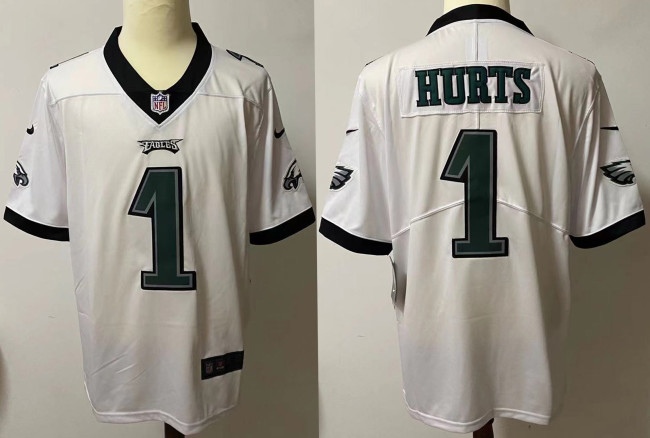 Philadelphia Eagles Jersey White 2023 NO.1 HURTS